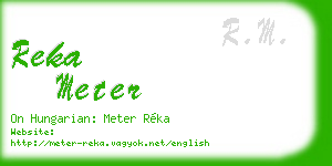 reka meter business card